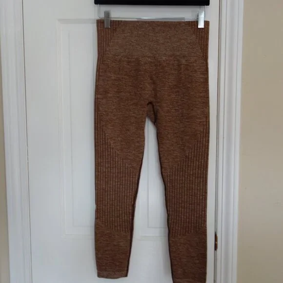 NWT PULSE REVIVE High Rise Heather Rust Cropped Leggings – Med - Picture 5 of 6